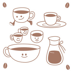 Coffee cafe vector logo template, and graphic elements for advertising, branding, posters and banners.