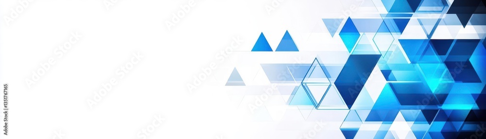 Poster elegant blue and white abstract background showcasing geometric patterns and gradients in a modern a