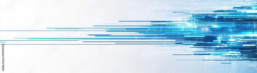 Poster abstract blue and white background featuring speedy lines and dynamic patterns evoking modern digita