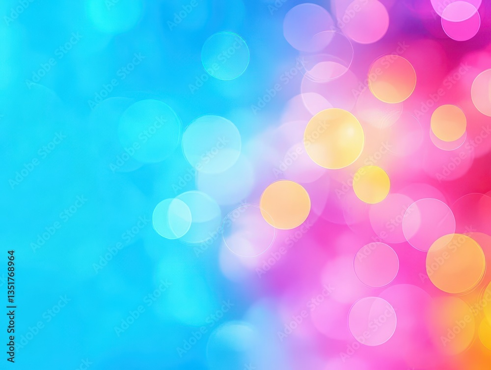 Poster Colorful abstract background featuring blurred circles creating a playful and energetic visual experience