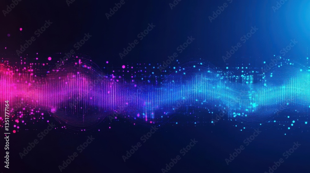 Poster blue and pink abstract background with creative elements illustrating a unique aesthetic for modern 