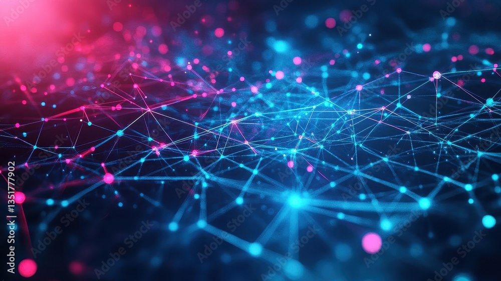 Poster Intricate network of connected lines symbolizing digital connectivity and communication in modern technology