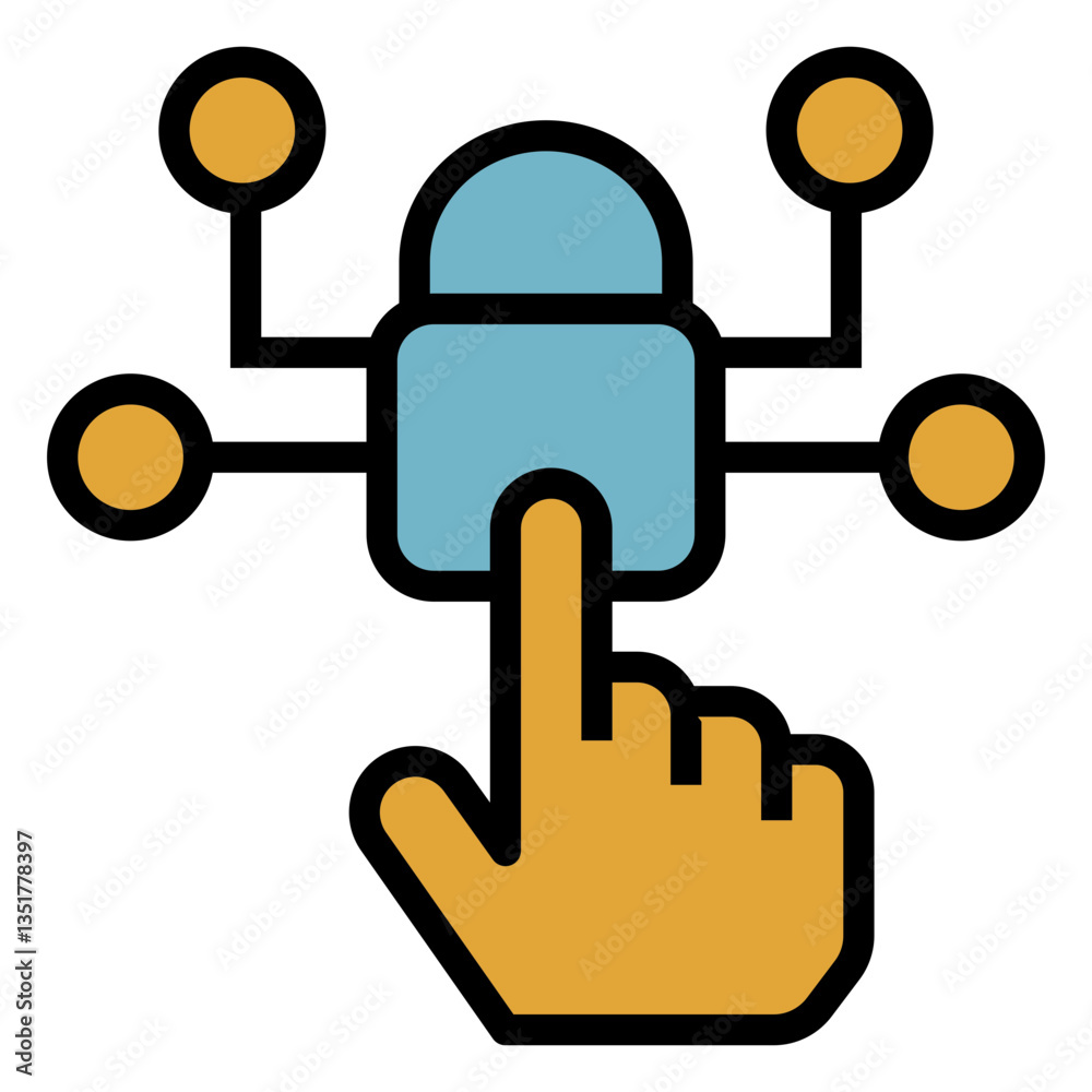 Poster access control vector icon