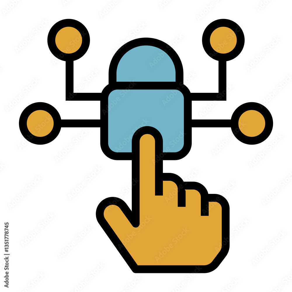 Poster access control vector icon