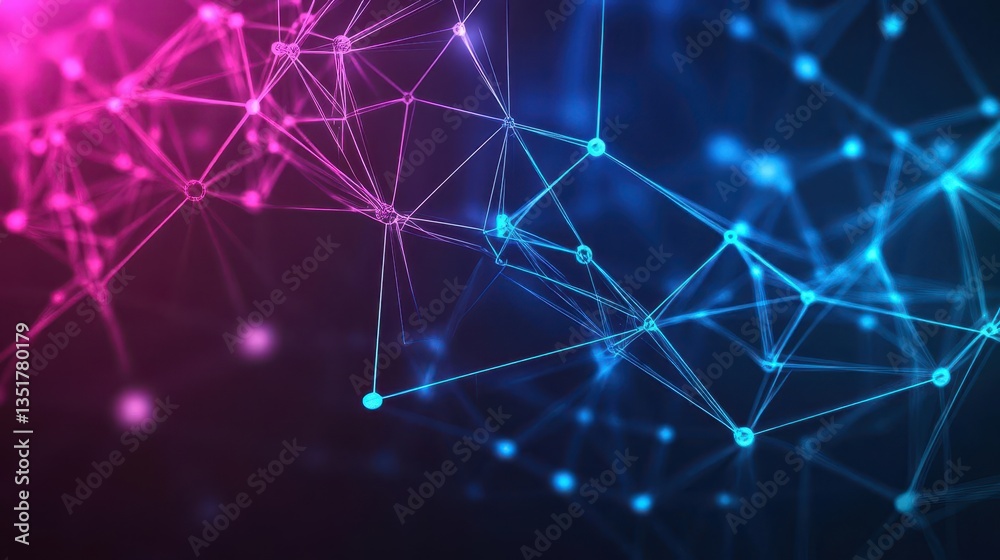 Poster Simplistic yet elegant network of interconnected lines illustrating a futuristic design concept in electronic art