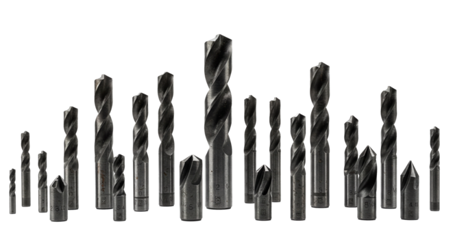 Metal drill bits for an electric drill. A universal set for precise drilling in various materials: metal, wood, plastic. Suitable for professionals and home craftsmen.