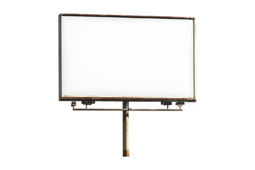 Obraz premium Blank billboard Isolated on White and Transparent Background PNG Image.