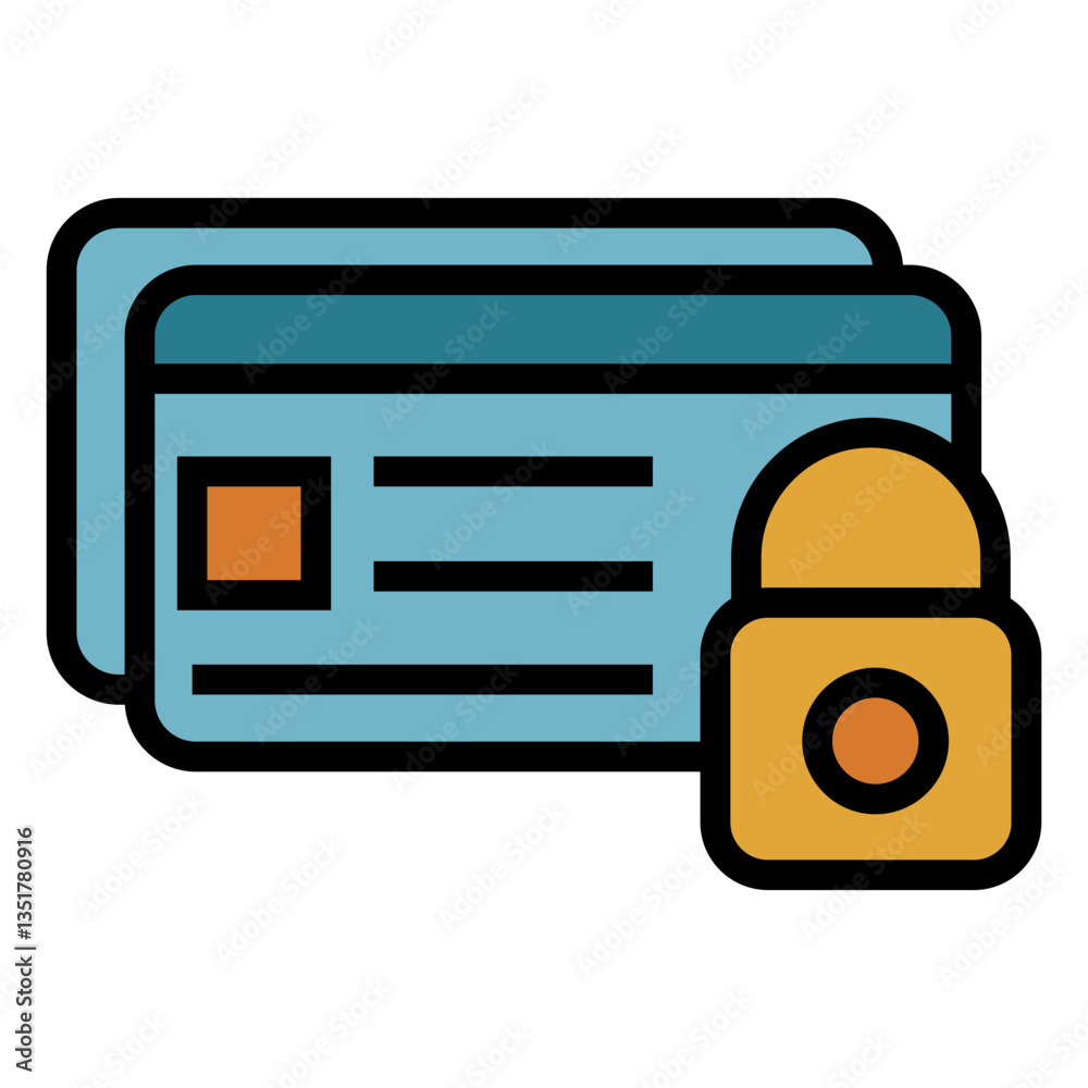 Poster secure payment vector icon