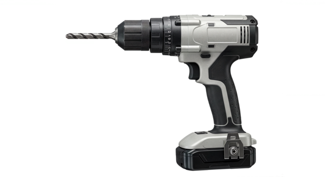 Ergonomic electric drill with a comfortable grip and high power. - Powered by Adobe