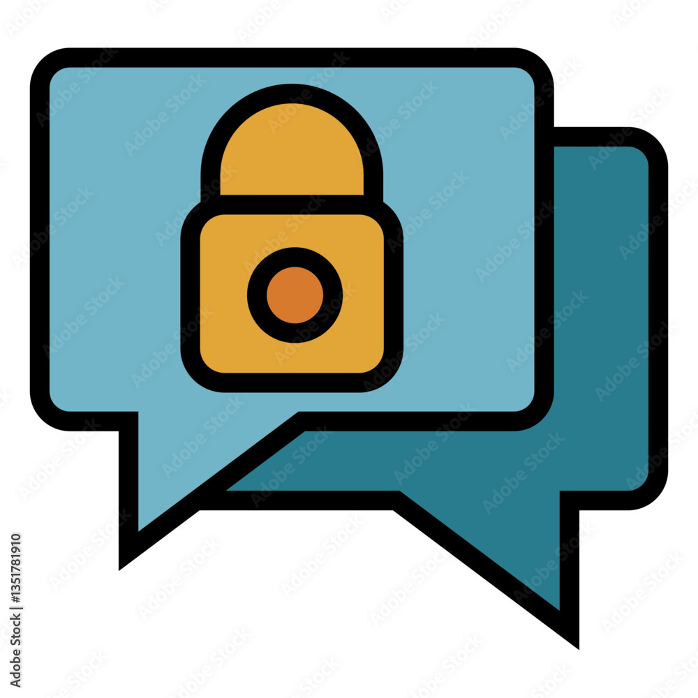 Poster encrypted message vector icon