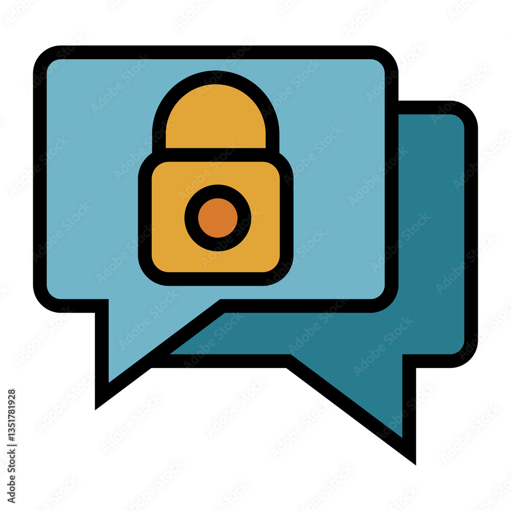 Poster encrypted message vector icon