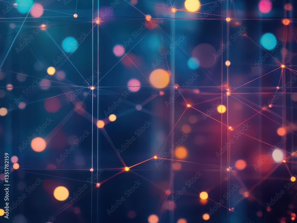 Aufkleber colorful and bright abstract background featuring a blue canvas adorned with a variety of multicolor
