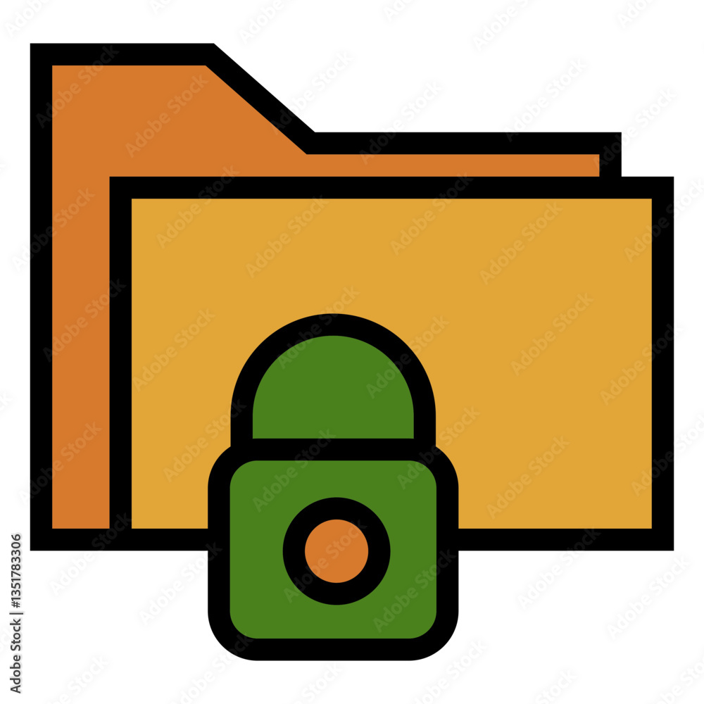 Poster secure data vector icon