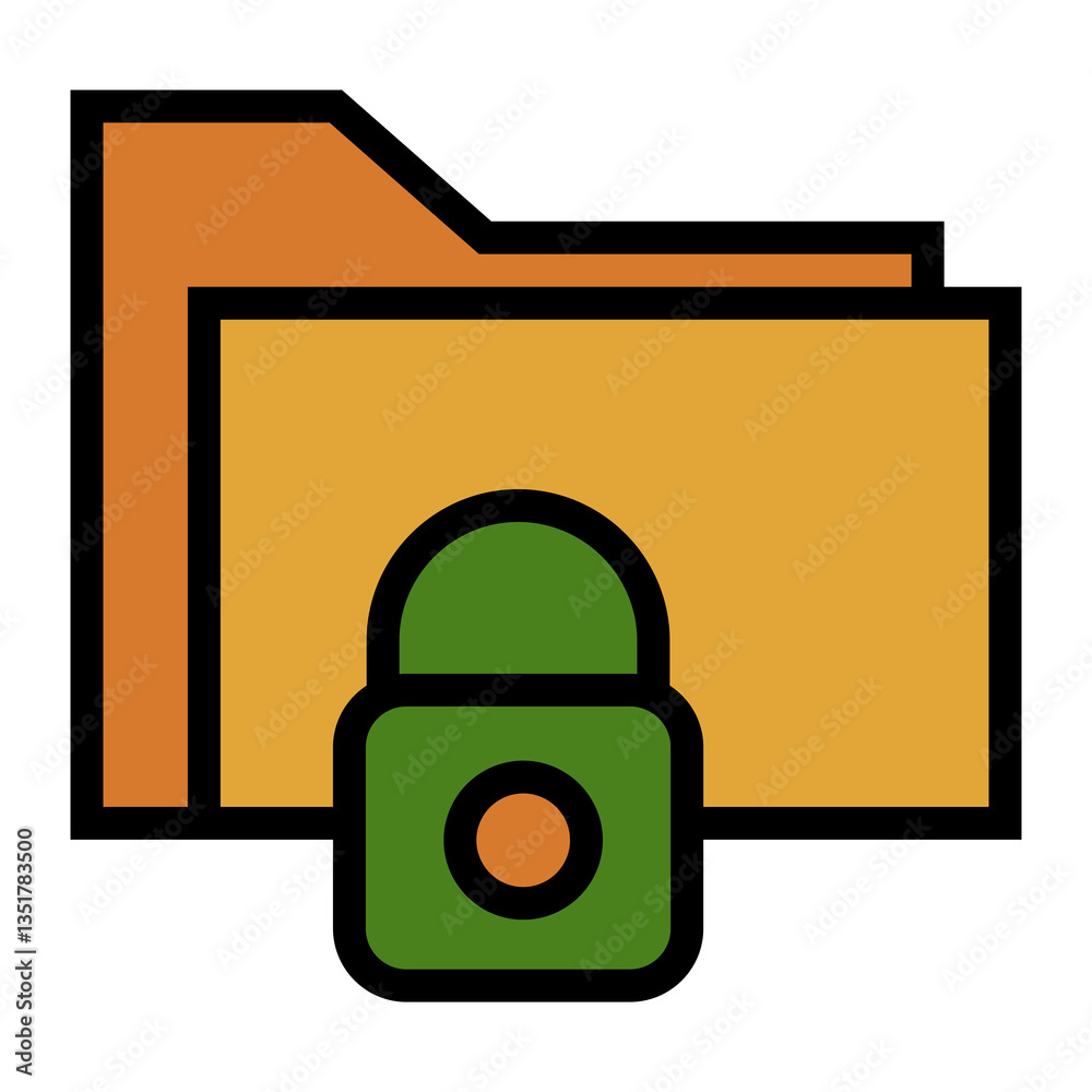 Poster secure data vector icon