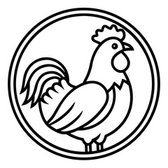 Chicken Logo icon design concept. good for rooster restaurant and chicken farm. vector illustration