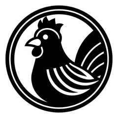 Chicken Logo icon design concept. good for rooster restaurant and chicken farm. vector illustration