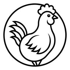 Chicken Logo icon design concept. good for rooster restaurant and chicken farm. vector illustration