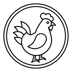 Chicken Logo icon design concept. good for rooster restaurant and chicken farm. vector illustration