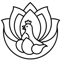 Chicken Logo icon design concept. good for rooster restaurant and chicken farm. vector illustration