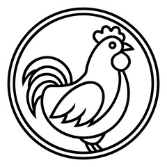 Chicken Logo icon design concept. good for rooster restaurant and chicken farm. vector illustration