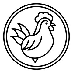 Chicken Logo icon design concept. good for rooster restaurant and chicken farm. vector illustration