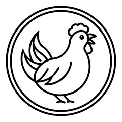 Chicken Logo icon design concept. good for rooster restaurant and chicken farm. vector illustration