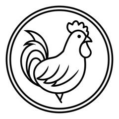 Chicken Logo icon design concept. good for rooster restaurant and chicken farm. vector illustration