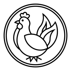 Chicken Logo icon design concept. good for rooster restaurant and chicken farm. vector illustration