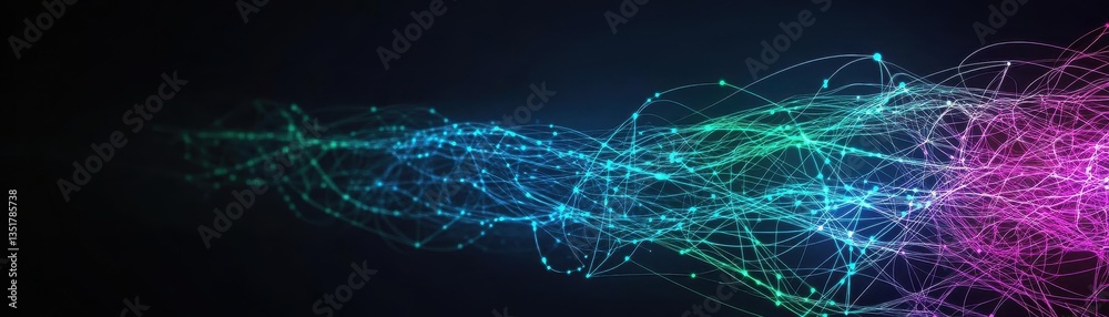 Fototapete Vivid and colorful light trail creating dynamic patterns in motion for artistic and abstract backgrounds