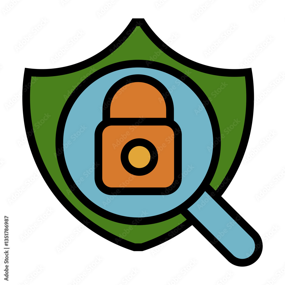Poster security scanner vector icon