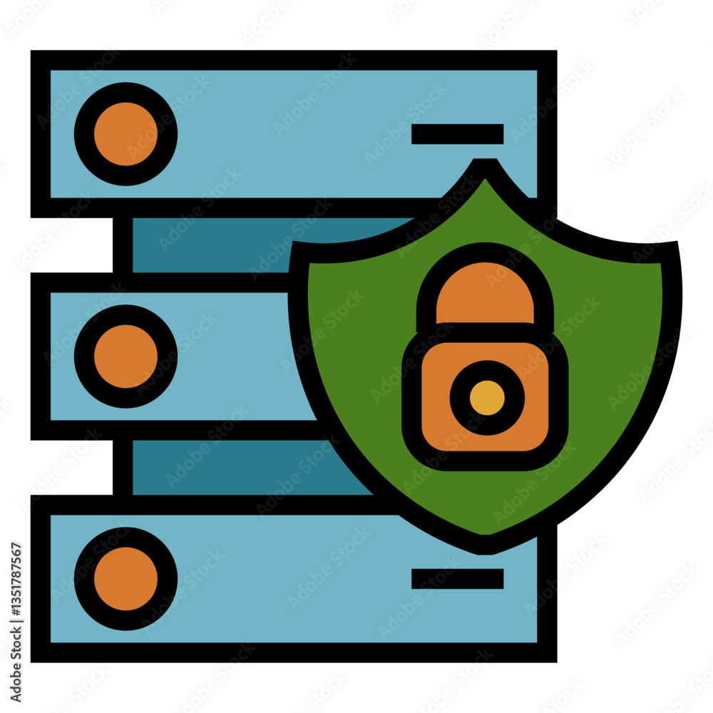 Poster data access vector icon