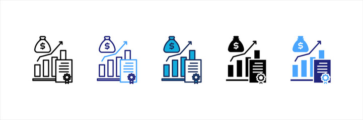Fiscal Policy Multi Style Icon Set