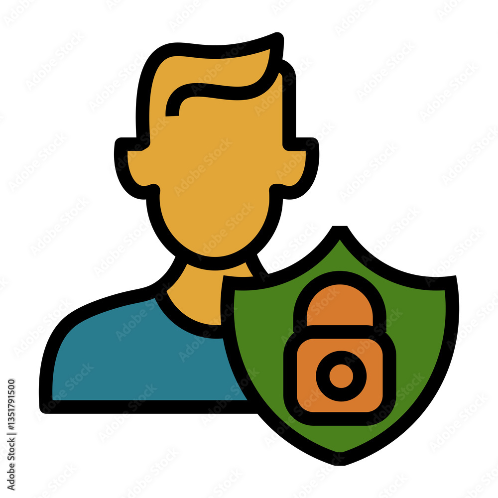 Poster user access vector icon