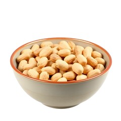 Crunchy Blanched Almonds in Ceramic Bowl - Healthy Protein Snack
