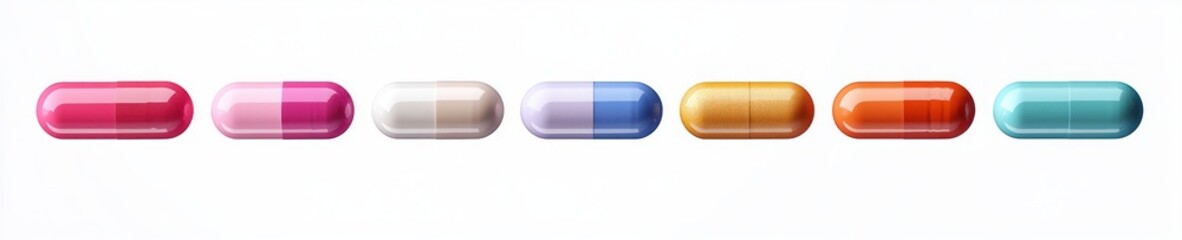 Photorealistic Medical Capsules and Pills Collection for Health and Medicine