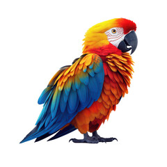 Obraz premium Parrot isolated on transparent background, PNG