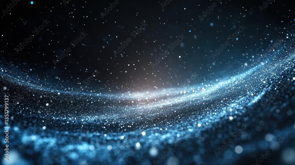 Aufkleber Mysterious blue and black background with intense light radiating from the center creating an ethereal atmosphere