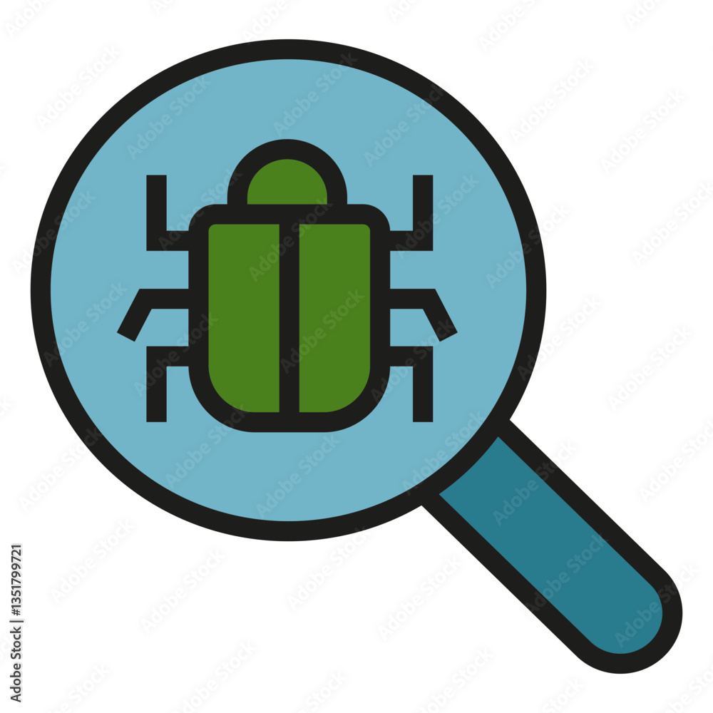 Aufkleber security scan vector icon
