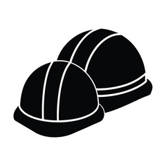 Hard hat silhouette vector illustration