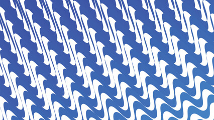 Blue wavy abstract pattern for fabric style