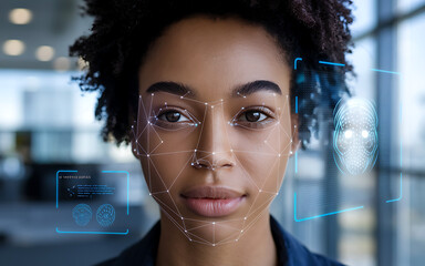 AI-Powered Facial Recognition and Biometric Technology, digital security, artificial intelligence, smart identification, cybersecurity, machine learning, AI-driven security, future of identity.