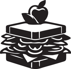 Sandwich silhouette vector art illustration. Sandwich vector icon. sandwich icon symbol template for graphic and web design collection logo vector illustration.