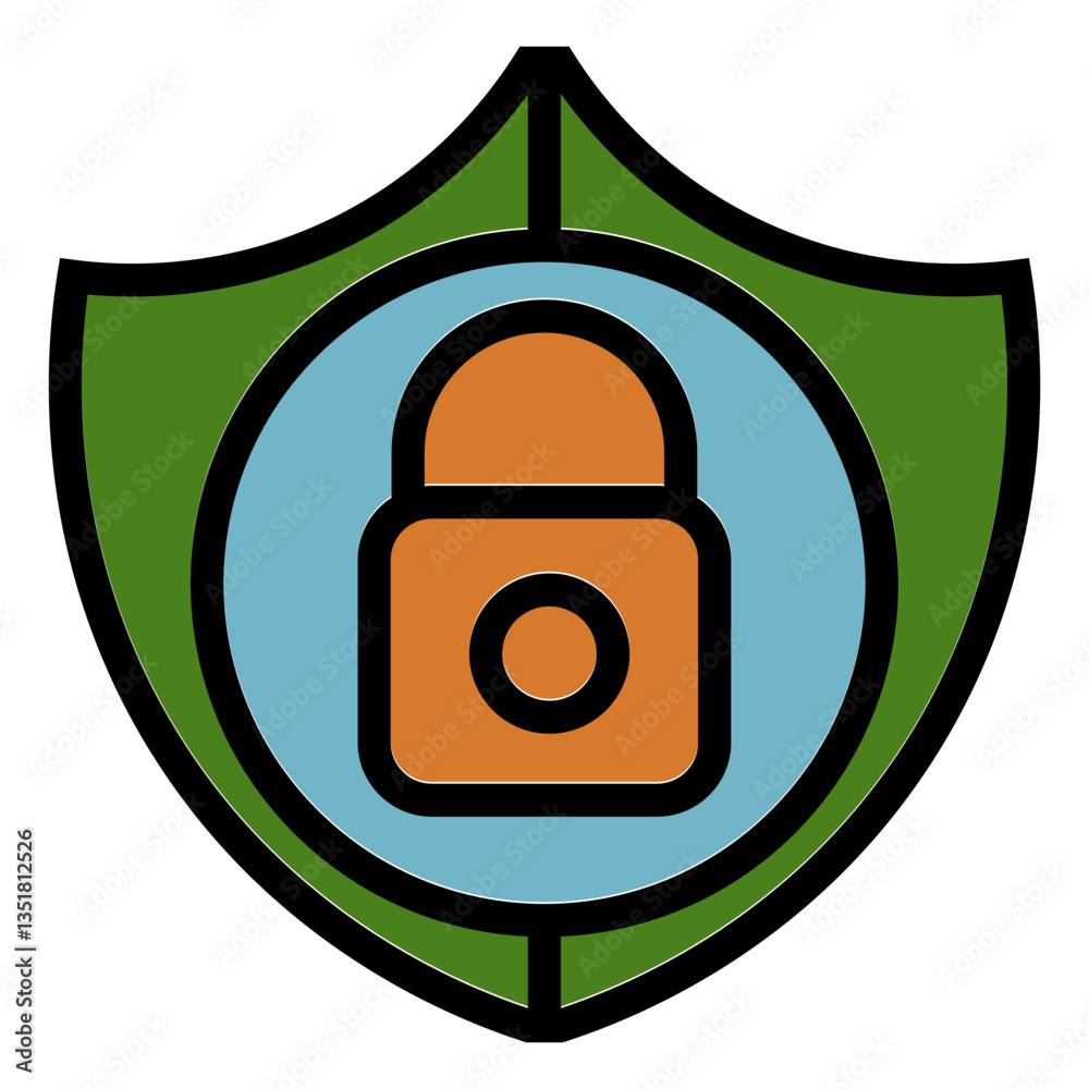 Poster safe guard vector icon