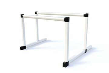 3D Athletic Hurdles Design – Professional Track and Field Hurdles Isolated on White