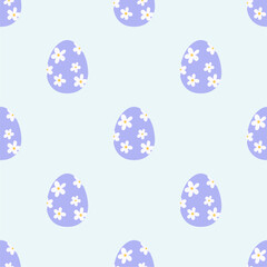 Easter egg seamless pattern vector illustration.