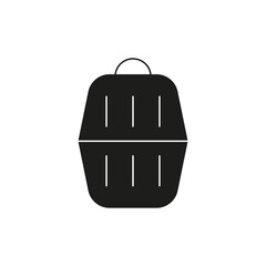 Animal carrying icon. Dog carrying icon isolated in transparent background. Carrying illustration. Pet carrier illustration. Box for transportation of animals.
