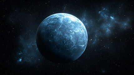 Obraz premium Alien Planet in Cosmic Nebula