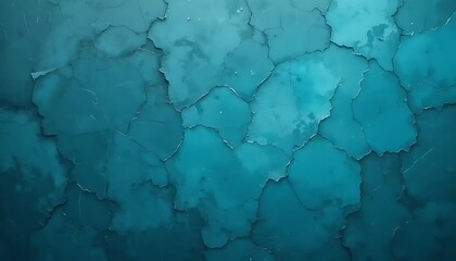 Obraz premium Artistic Teal Patches Distressed Wall Texture Background Design Element