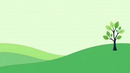 green tree with green grass