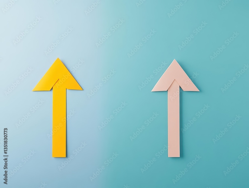 Poster Two distinct arrows representing direction and navigation in a simple yet effective visual design